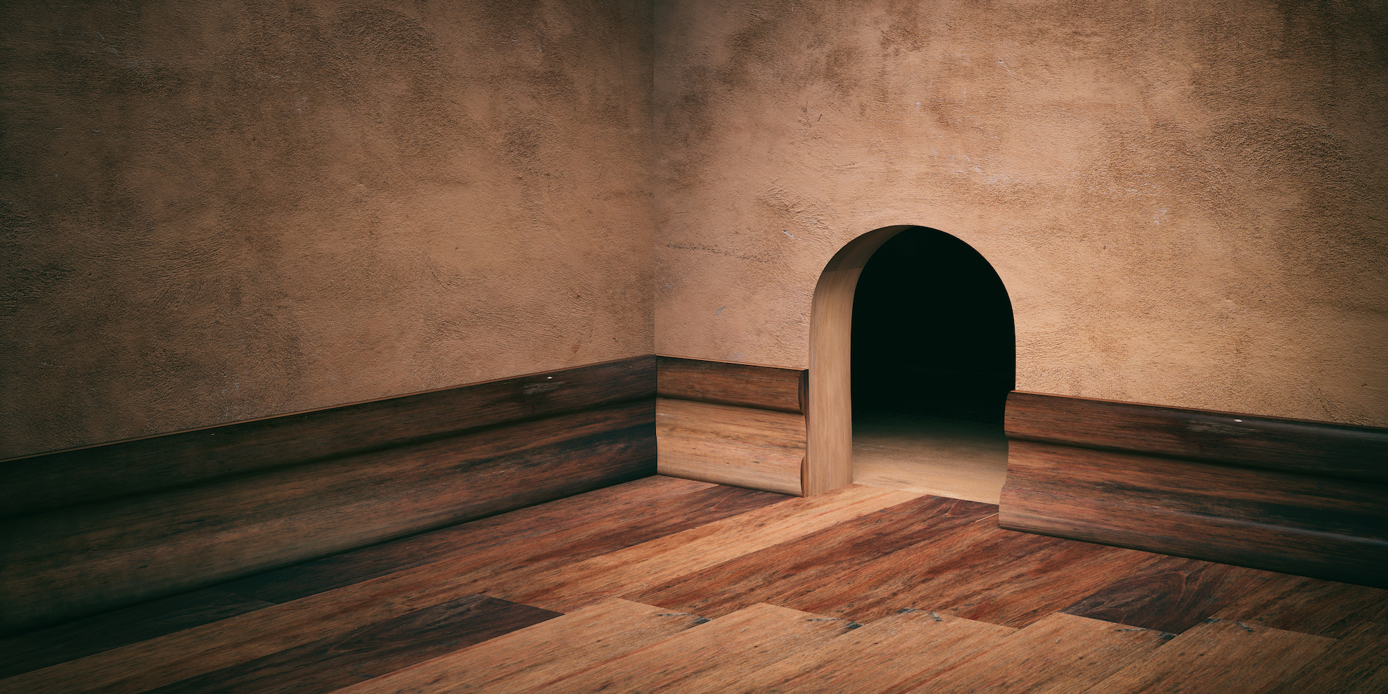 house with hole